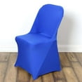 thumbnail image 1 of Efavormart 40 PCS Royal Blue Premium Spandex Stretch Folding Chair Cover, Fitted Folding Chair Cover, 1 of 9