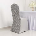 thumbnail image 1 of Efavormart 40 PCS Satin Rosette Silver Stretch Banquet Spandex Chair Cover Dinning Event Slipcover For Wedding Banquet Catering, 1 of 11