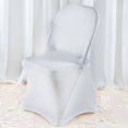 thumbnail image 1 of Efavormart 40 PCS White Premium Spandex Folding Chair Covers, Stretch Fitted Folding Chair Covers, 1 of 8