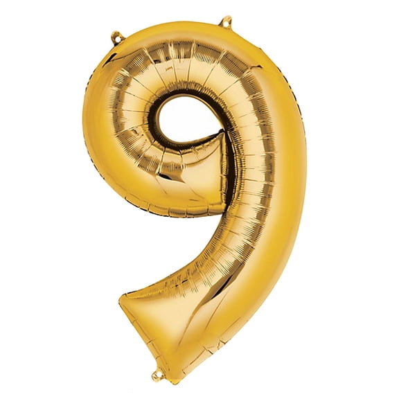 Efavormart 40" Shiny Metallic Gold Mylar Foil Helium/Air Number and Letter Balloons