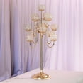 thumbnail image 1 of Efavormart 40" Tall 13 Arm Gold Metal Crystal Beaded Candelabra Candle Holders, Goblet Votive Candle Holders, 1 of 11