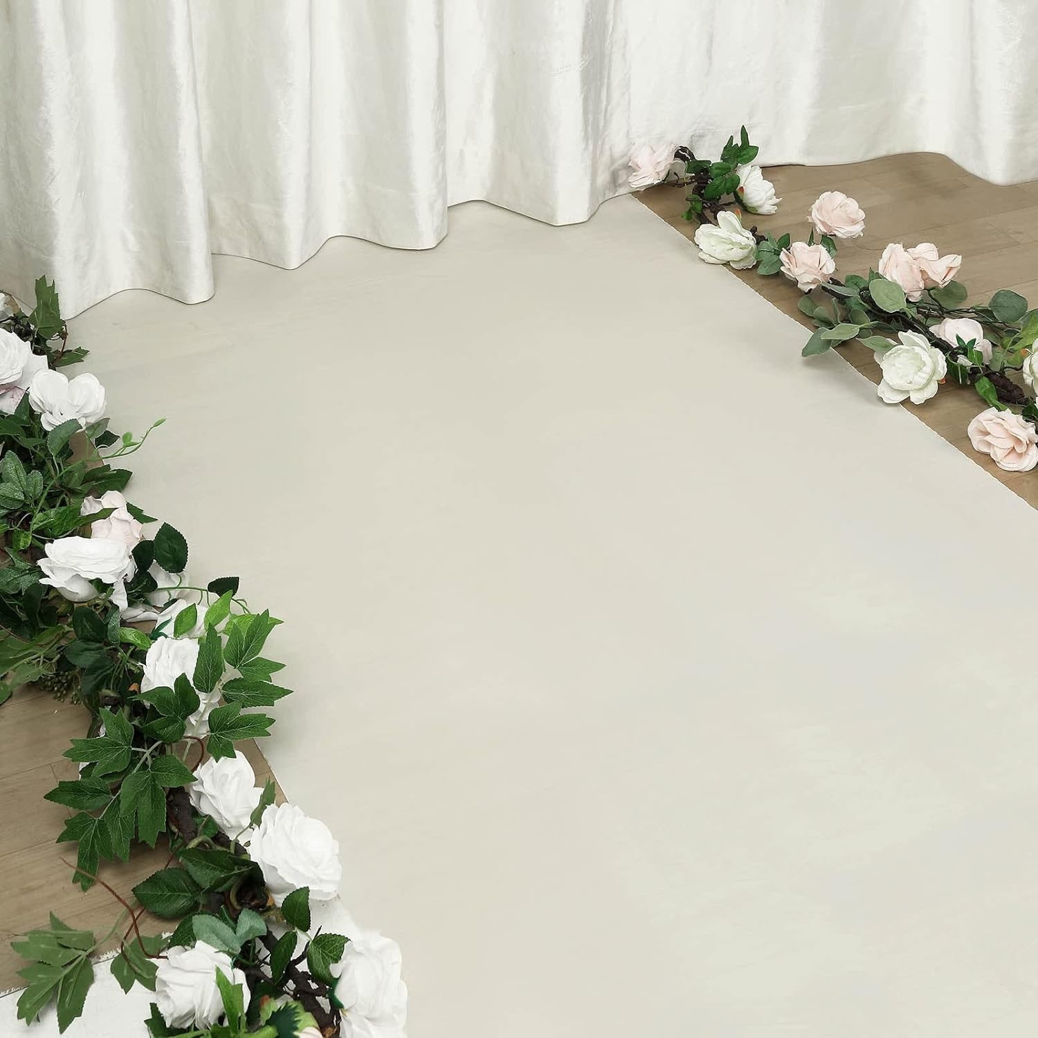 Efavormart 40" X 100Ft PVC Aisle RunnerIvory, Carpet For Party, Birthday, Banquet, Restaurant
