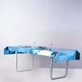 thumbnail image 1 of Efavormart 40"x90" Turquoise Metallic Foil Rectangle Tablecloth, Disposable Table Cover for Wedding, Baby Showers, Birthday, Party, Banquet, Table Decorations, 1 of 11