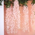 thumbnail image 1 of Efavormart 42" | Blush | Rose Gold | Artificial Wisteria Vine Hanging Garland, 1 of 11