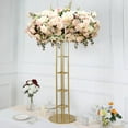thumbnail image 1 of Efavormart 46" Tall Gold Metal Large Open Frame Floral Riser Wedding Centerpiece, Grand Halo Top Flower Display Stand Pedestal, 1 of 10