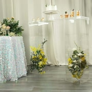 Efavormart 46"x12" Clear Plexiglass Connector Plate for Rectangular Pillar Pedestal Stands, 4mm Thick Acrylic Table Top Bridge with Protective Film