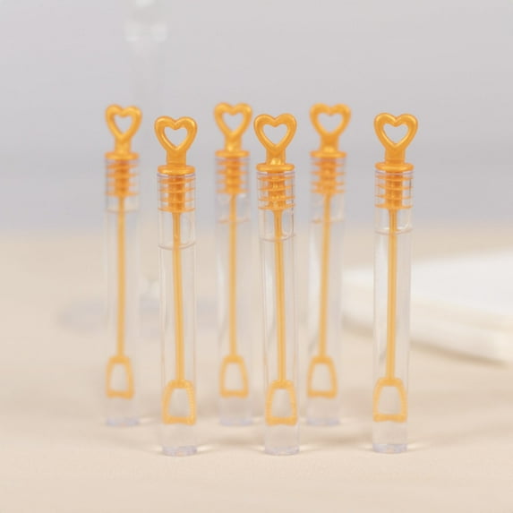 Efavormart 48 Pack Gold Heart Chemistry Tube Bubbles Bridal Wedding Shower Favor - 4"