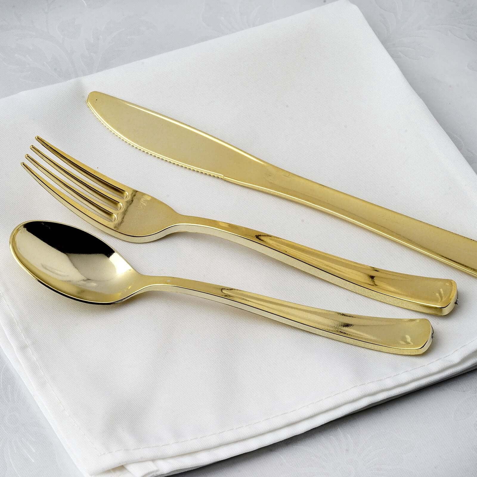 efavormart, Disposable Silverware Set, 48 Pack, Heavy Duty Plastic ...