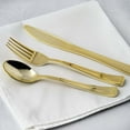 thumbnail image 1 of Efavormart 48 Pack Metallic Gold Heavy Duty Plastic Silverware Set, Disposable Cutlery Utensil Set - 7" and 8", 1 of 11
