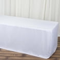 thumbnail image 1 of Efavormart 4FT Fitted WHITE Polyester Table Cover Commercial Grade Wedding Banquet Event Tablecloth For Event Tradeshow Use, 1 of 7
