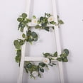 thumbnail image 1 of Efavormart 5.5ft | Artificial Eucalyptus Leaf Table Garland With 7 White Rose Flower Heads, Floral Greenery Hanging Vines, 1 of 10