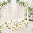 thumbnail image 1 of Efavormart 5 Arm Gold Metal Taper Candle Wreath Candelabra Candlestick Holder - 12" Round, 1 of 11