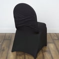 thumbnail image 1 of Efavormart 5 PCS Black Madrid Spandex Banquet Chair Covers, Premium Fitted Chair Covers, 1 of 11