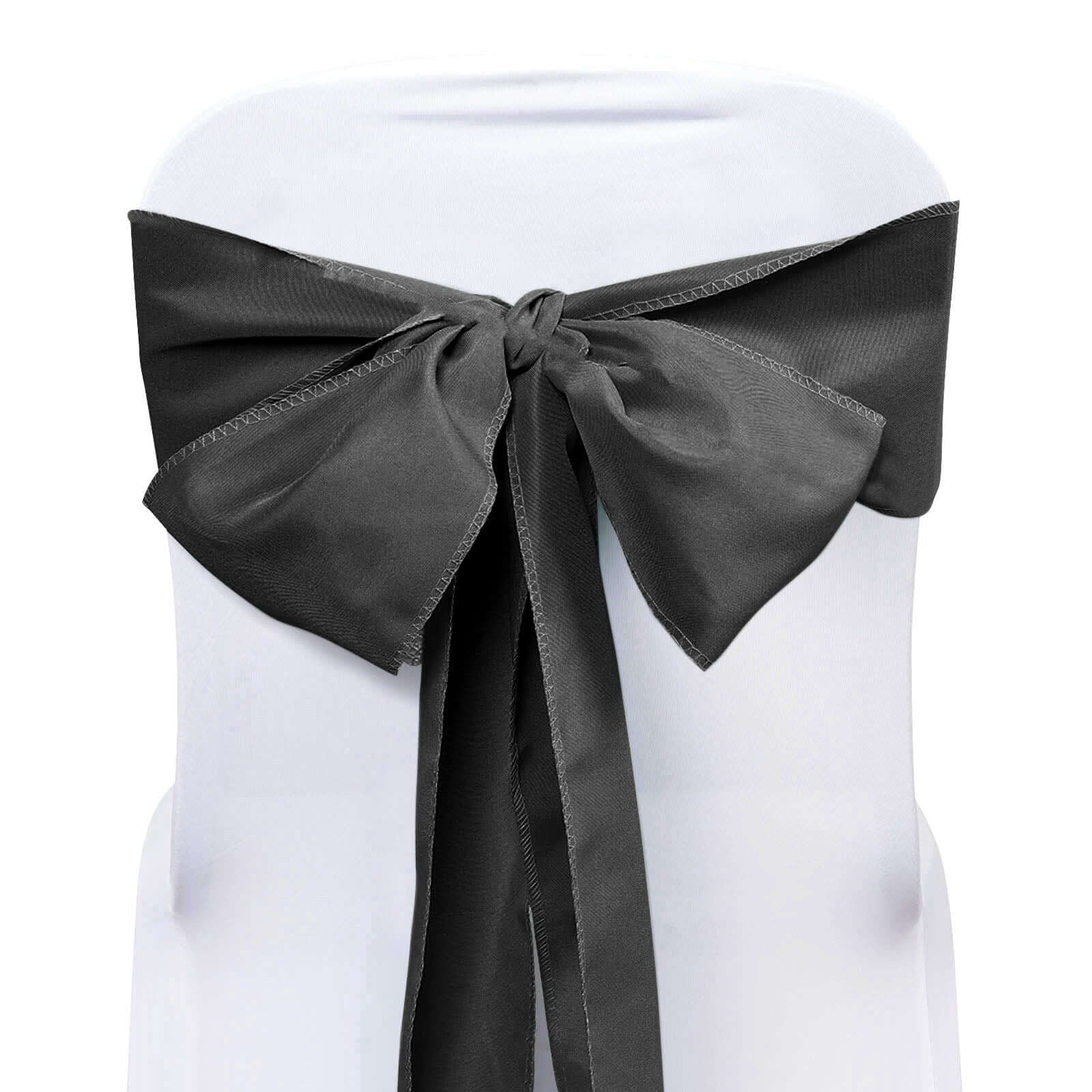 Efavormart 5 PCS CHARCOAL Polyester Chair Sashes Tie Bows for Wedding Events Decor Chair Bow Sash Party Decor Supplies 6x108 Walmart