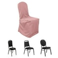 thumbnail image 1 of Efavormart 5 PCS | Dusty Rose Polyester Banquet Chair Covers, 1 of 10