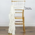 thumbnail image 1 of Efavormart 5 PCS Ivory Chiffon Curly Chair Sash, 1 of 10