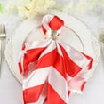 thumbnail image 1 of Efavormart 5 Pack - 20x20" Red & White Stripe Satin Napkin - Perfect for Wedding Ceremonies, Party Decorations, Banquet, Upscale Occasions, Birthday Celebrations, and Any Special Events, 1 of 10