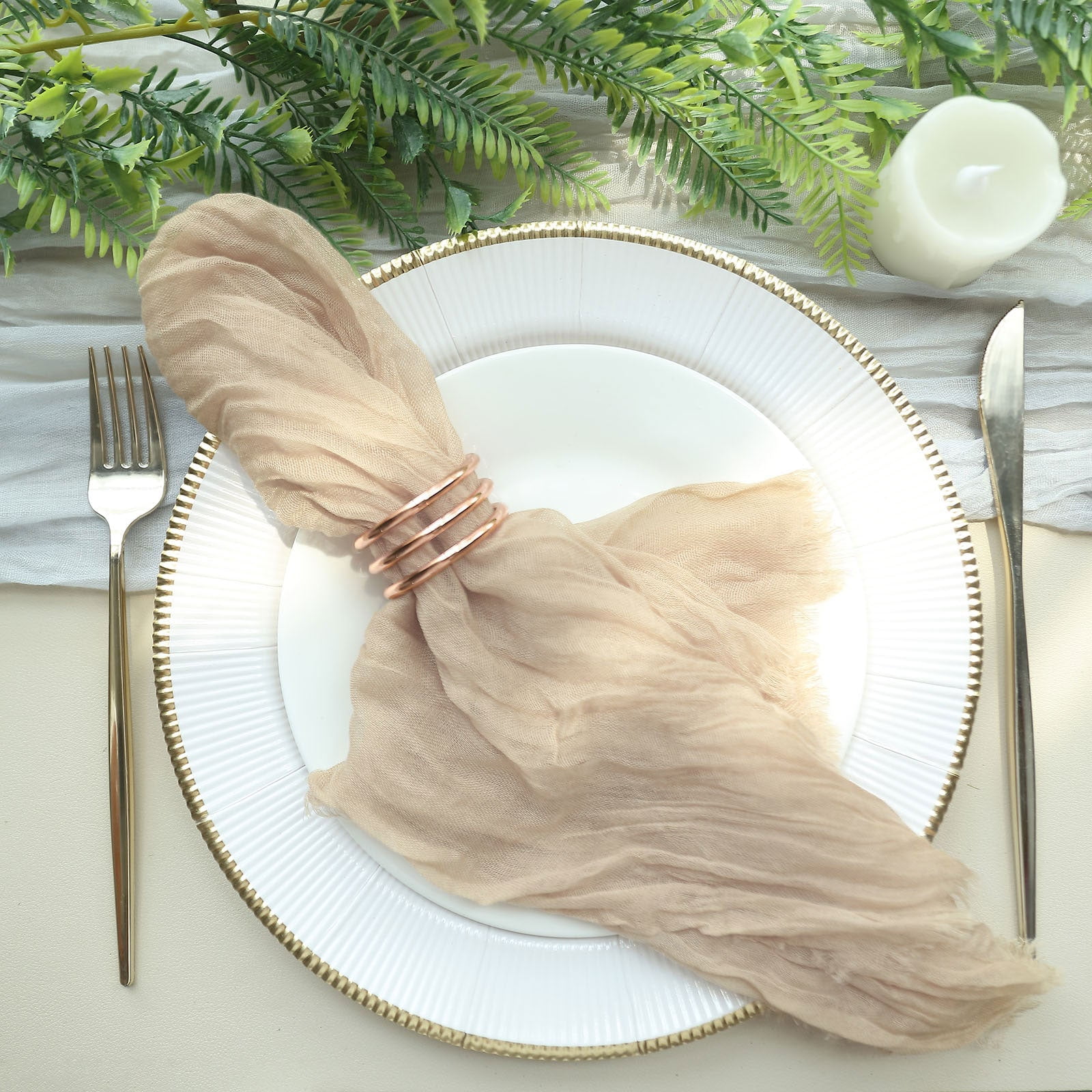 Efavormart 5 Pack | 24"x19" Gauze Cheesecloth Napkins Cotton Dinner ...