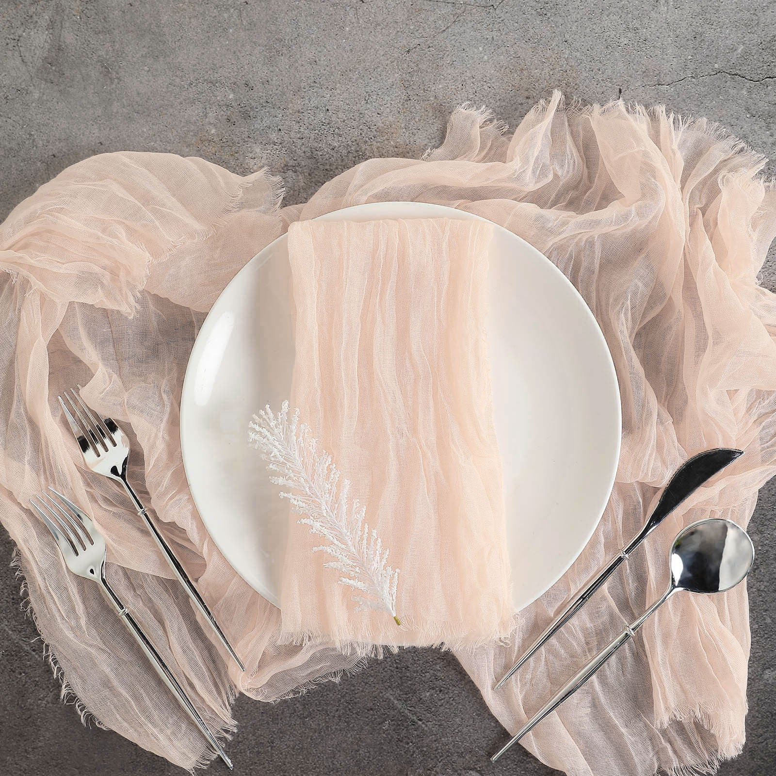 Efavormart 5 Pack | 24"x19" Gauze Cheesecloth Napkins Cotton Dinner Napkins - Blush/Rose Gold ...