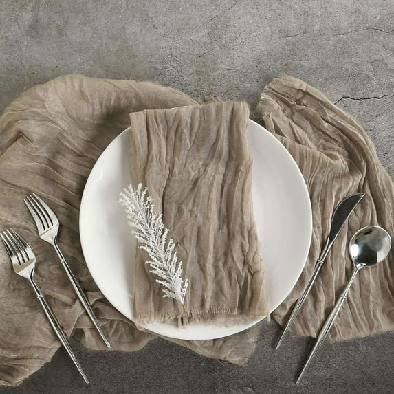 Efavormart 5 Pack | 24"x19" Natural Gauze Cheesecloth Napkins Cotton Dinner Napkins