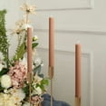 thumbnail image 1 of Efavormart 5 Pack | 9" Beige Premium Unscented Ribbed Wick Taper Candles, Tall Ribbon Wax Dinner Candles, 1 of 11