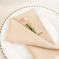 thumbnail image 1 of Efavormart 5 Pack | Beige 200 GSM Premium Polyester Dinner Napkins, Seamless Cloth Napkins - 20"X20", 1 of 10