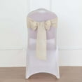 thumbnail image 1 of Efavormart 5 Pack Beige Premium Faux Linen Chair Sashes, Slubby Textured Wrinkle Free Sashes, 1 of 11