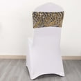 thumbnail image 1 of Efavormart 5 Pack Black Gold Wave Chair Sash Bands With Embroidered Sequins, 1 of 6