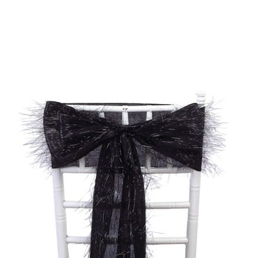 BalsaCircle 10 Royal Blue Fancy Embroidered Sheer Organza Chair Sashes ...