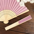 thumbnail image 1 of Efavormart 5 Pack Dusty Rose Asian Silk Folding Birthday Banquet Event Wedding Party Favor Fans, 1 of 5