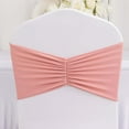 thumbnail image 1 of Efavormart 5 Pack Dusty Rose Wide Ruffled Spandex Chair Sash Band - 8"x13", 1 of 11