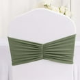 thumbnail image 1 of Efavormart 5 Pack Dusty Sage Green Wide Ruffled Spandex Chair Sash Band - 8"x13", 1 of 11
