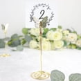 thumbnail image 1 of Efavormart 5 Pack | Gold Metal 5" Butterfly Card Holder Stands, Table Number Stands, Wedding Table Menu Clips, 1 of 11