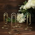 thumbnail image 1 of Efavormart 5 Pack | Gold Metal 5" Paperclip Card Holder Stands, Table Number Stands, Wedding Table Menu Clips, 1 of 11