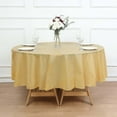 thumbnail image 1 of Efavormart 5 Pack Gold Round Plastic Tablecloths, Waterproof Disposable Table Covers - 84", 1 of 6