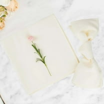 Efavormart 5 Pack | Ivory 200 GSM Premium Polyester Dinner Napkins, Seamless Cloth Napkins - 20"X20"