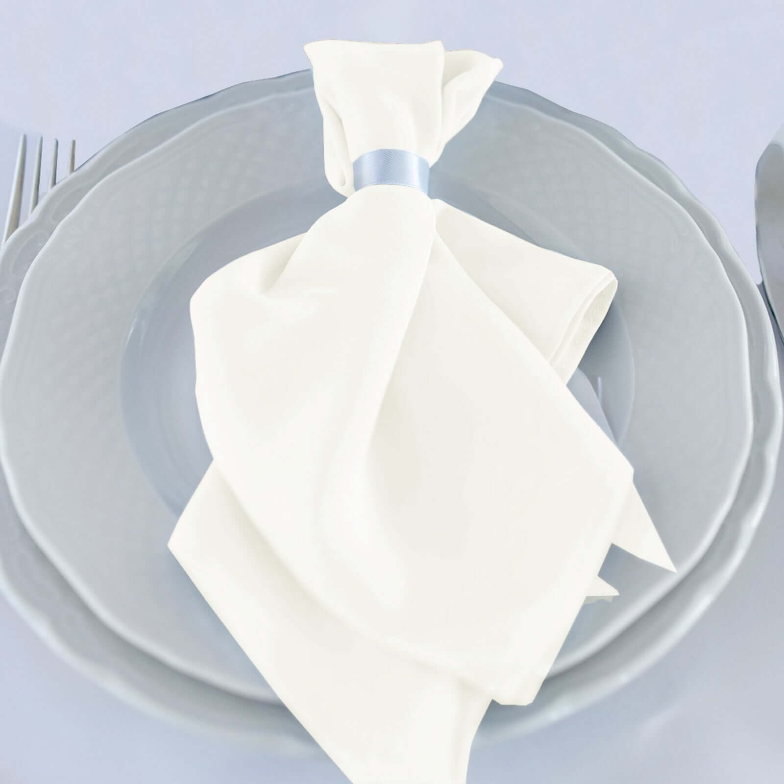 Efavormart 5 Pack Ivory Premium Scuba Cloth Napkins, Wrinkle-Free ...