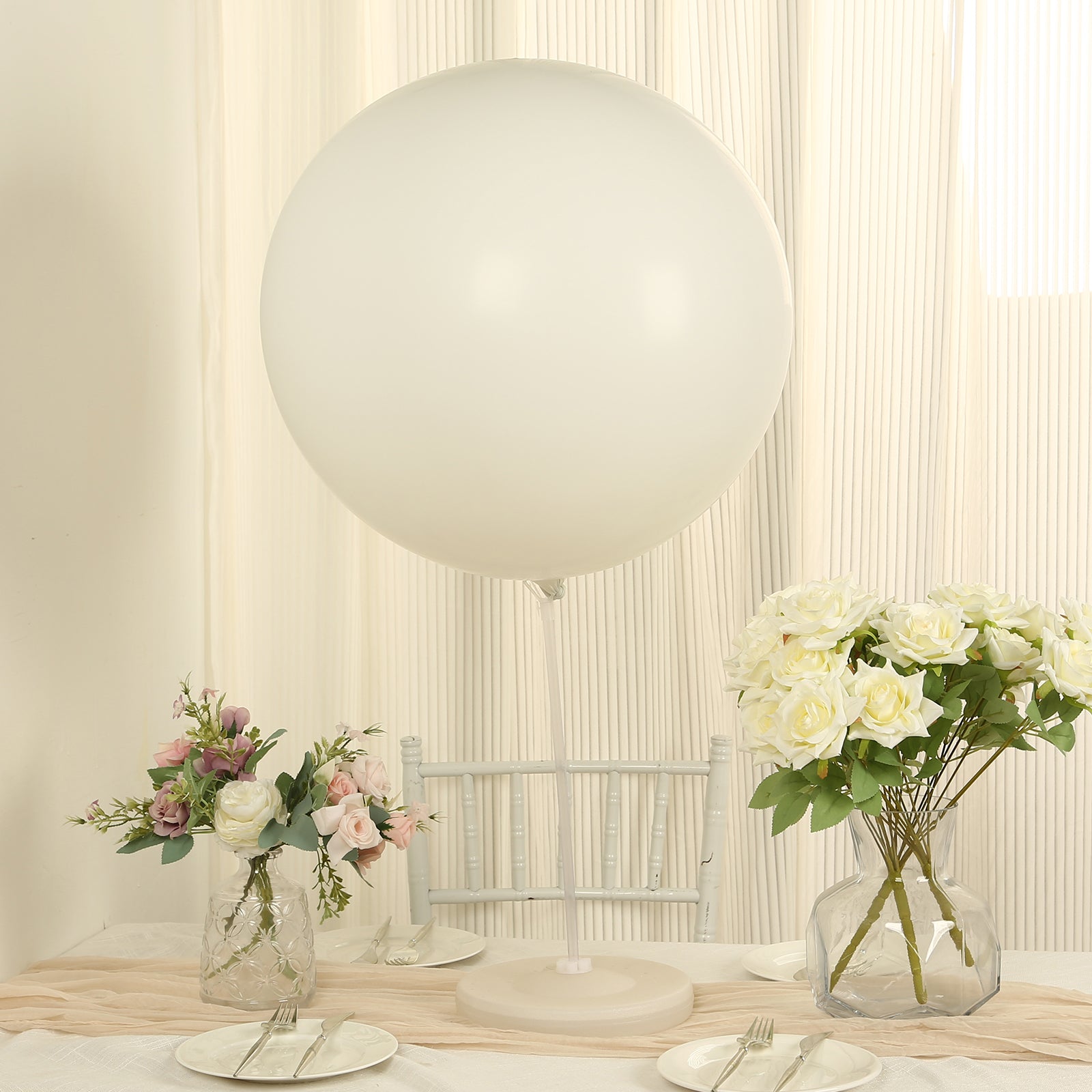 Efavormart 5 Pack Large Off White Biodegradable Balloons, Eco-friendly ...