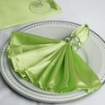 thumbnail image 1 of Efavormart 5 Pack | Lime Green Seamless Satin Cloth Dinner Napkins, Wrinkle Resistant | 20"x20", 1 of 10