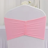 Efavormart 5 Pack Pink Wide Ruffled Spandex Chair Sash Band - 8"x13" - Walmart.com