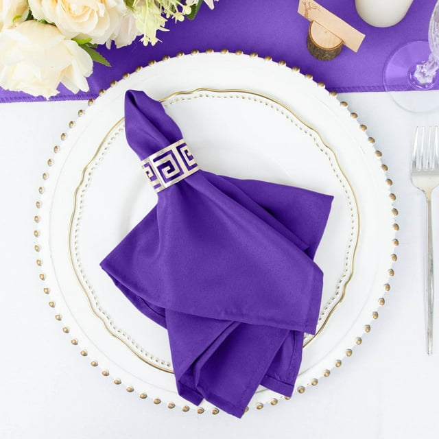 Efavormart 5 Pack | Purple Seamless Cloth Dinner Napkins, Wrinkle ...