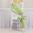 thumbnail image 1 of Efavormart 5 Pack Sage Green Lamour Satin Chair Sashes, Chair Bows - 6"x106", 1 of 9