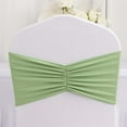 thumbnail image 1 of Efavormart 5 Pack Sage Green Wide Ruffled Spandex Chair Sash Band - 8"x13", 1 of 11