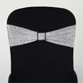 thumbnail image 1 of Efavormart 5 Pack | Silver Metallic Shimmer Tinsel Spandex Chair Sashes, 1 of 6