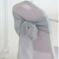 thumbnail image 1 of Efavormart 5 Pack Silver Premium Faux Linen Chair Sashes, Slubby Textured Wrinkle Free Sashes, 1 of 6