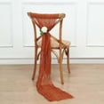 thumbnail image 1 of Efavormart 5 Pack | Terracotta Gauze Cheesecloth Boho Chair Sashes - 16" X 88", 1 of 11
