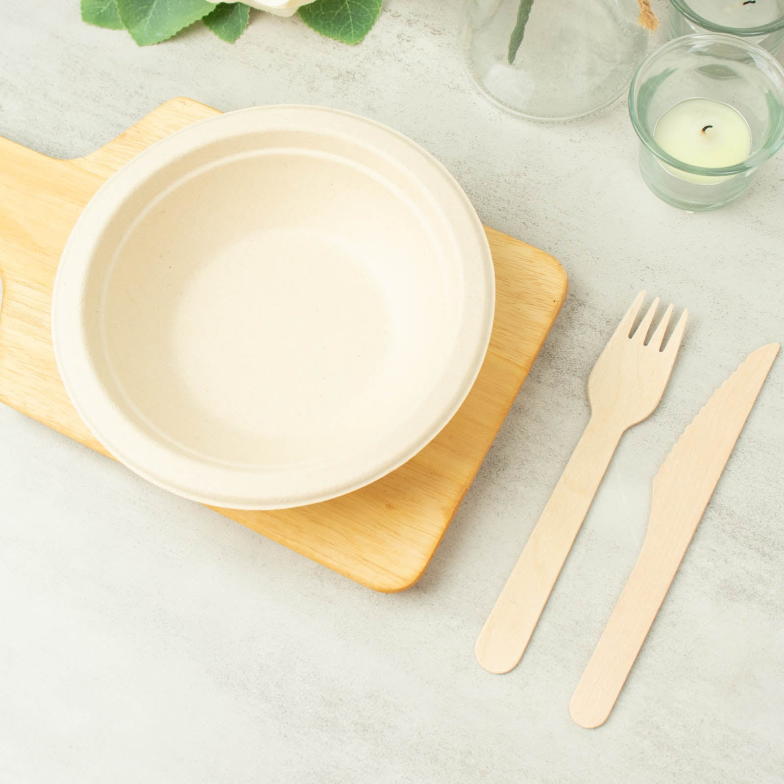 Efavormart 50 Pack 12oz Natural Biodegradable Bagasse Soup Bowls, Eco