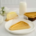 thumbnail image 1 of Efavormart 50 Pack | Gold/Clear Plastic Cake Slice Favor Containers, Triangle Party Boxes Treat Display Holder - 6"x4.5"x2.5", 1 of 11