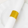 thumbnail image 1 of Efavormart 50 Pack Gold Glitter Paper Napkin Rings, Disposable Napkin Holders - 1.5", 1 of 5