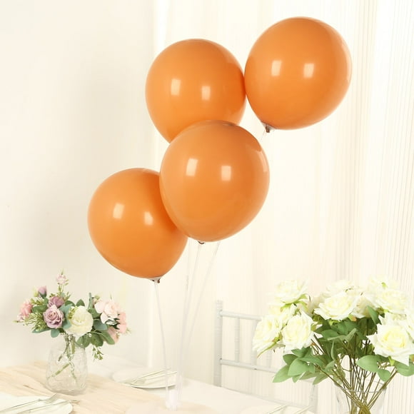 Efavormart 50 Pack Matte Pastel Caramel Biodegradable Balloons, Round Eco-friendly Thick Latex Party Balloons - 12"